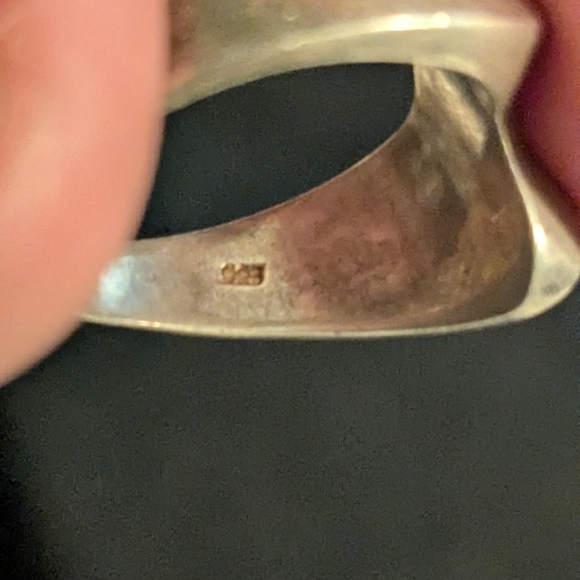 Rare Vintage Solid Sterling Silver Statement Ring 925 Size 7 - Picture 6 of 7